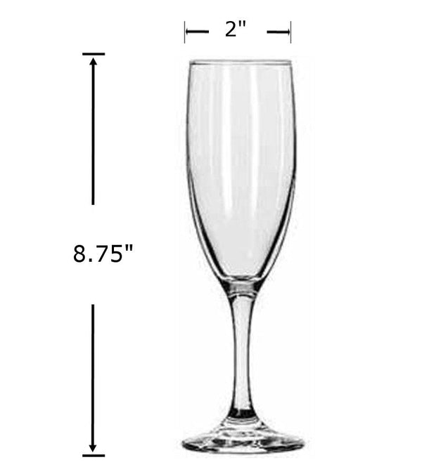 WG3796 - Glass Champagne Flute-6 oz
