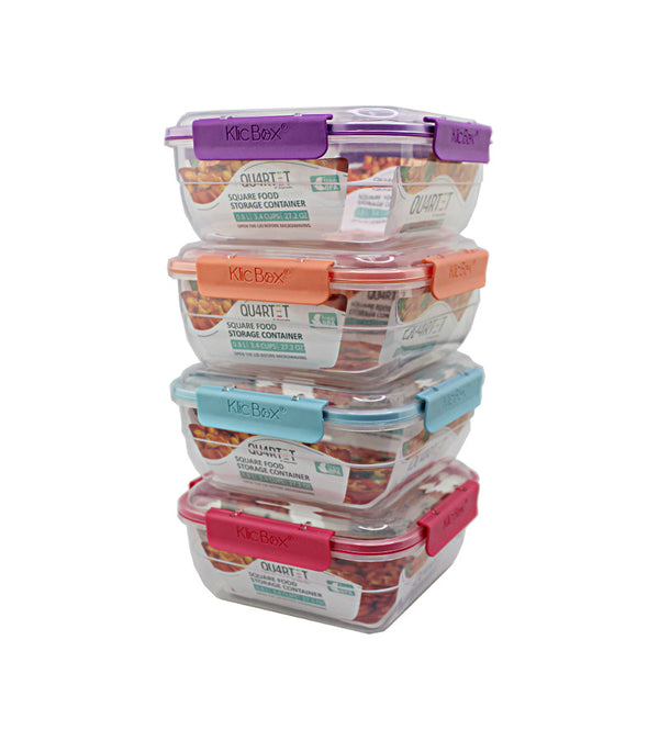 2004402 - Food Storage-Square 0.8 Liter Asst Color