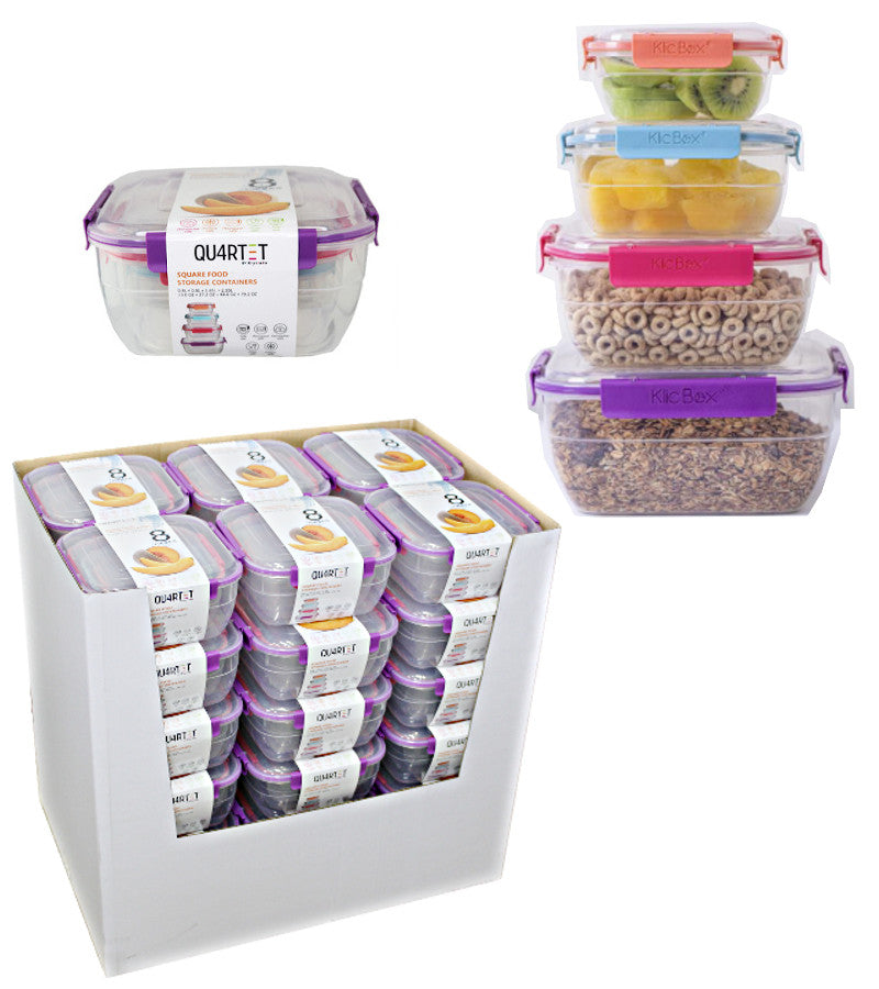 2004444 - Food Storage Square-4 Pc Set Display