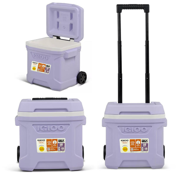 33126 - 16 Qt Wheeled Cooler- Purple By Igloo