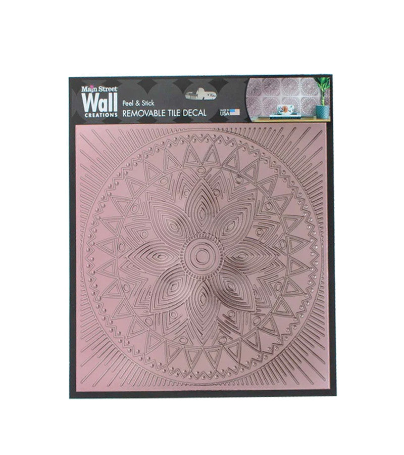 332927 - Rose Gold Mandala Tile 8.5"x9.75"