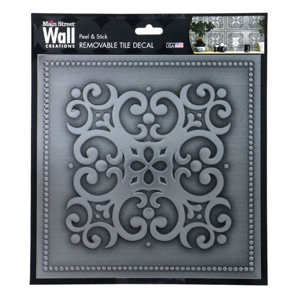 332928 - Aged Pewter Emblem Tile 8.5x9.75 inch