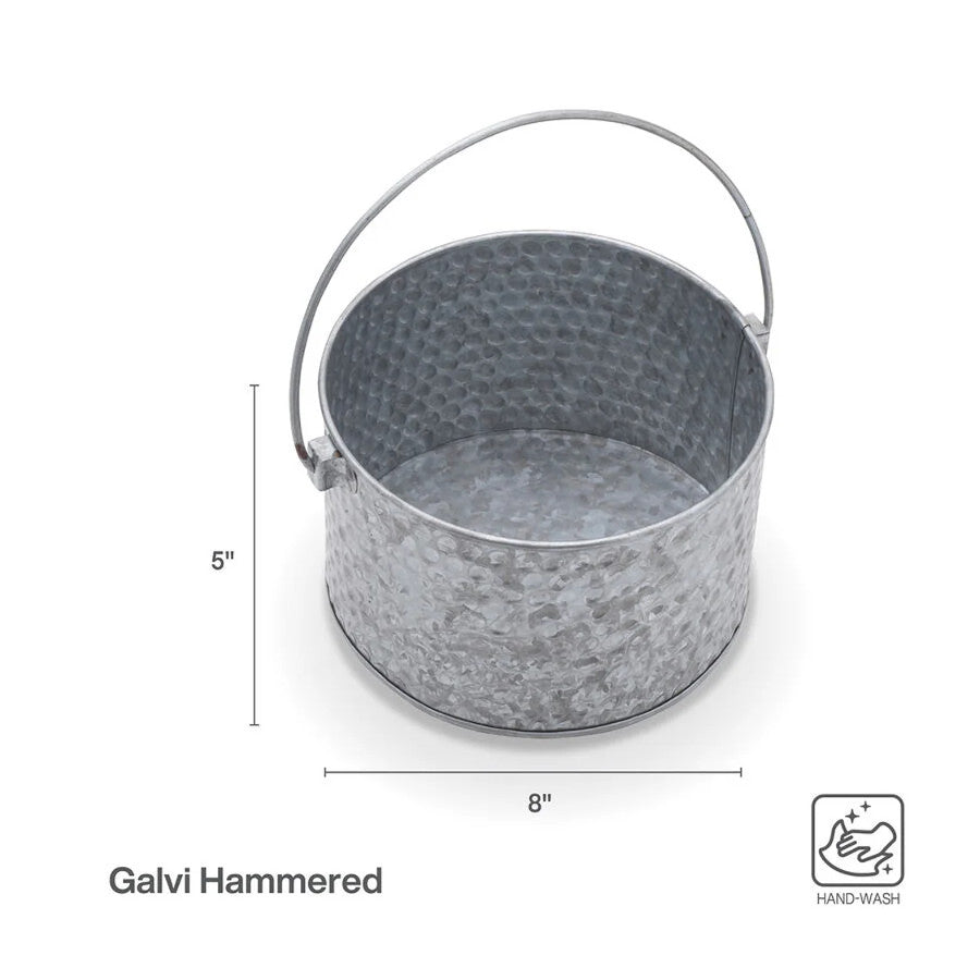 5296874 - 8In. Hmrd Galvnzd Bkt By Towle Living