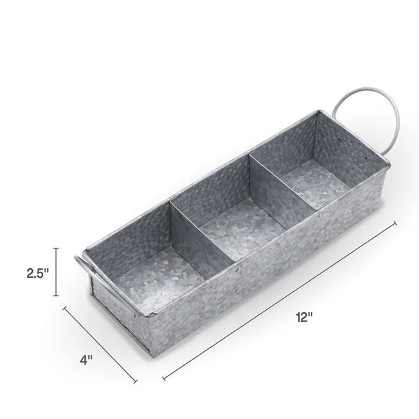 5302563 - 3 Section  Galvn Tray By Towle Living