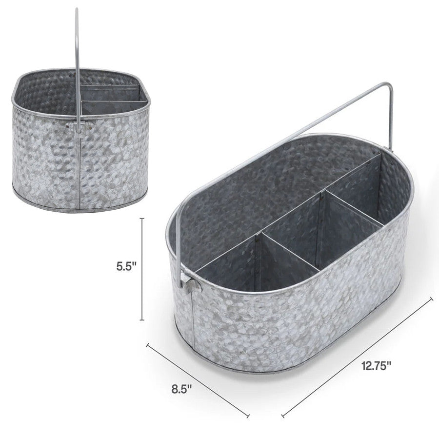 5302699 - Galvnzd Flatware Caddy By Towle Living