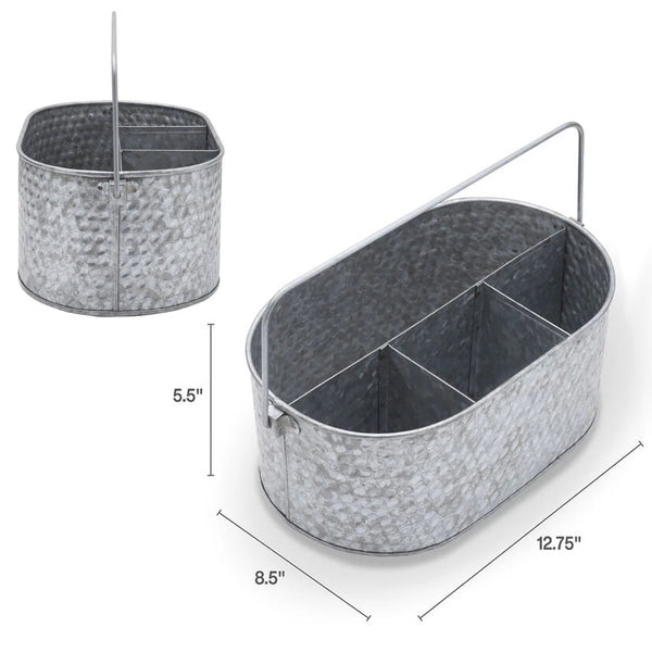 5302699 - Galvnzd Flatware Caddy By Towle Living