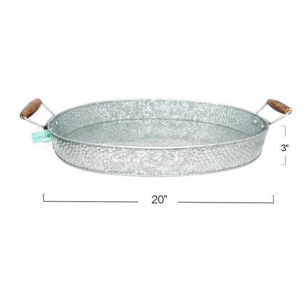 5302701 - 20In. Hammered Oval Tray By Towle Living