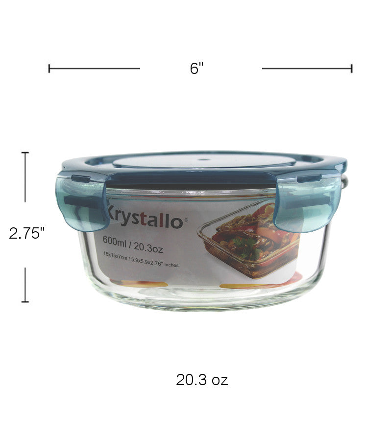 BW1060 - Round Food Storage-Green 600 Ml