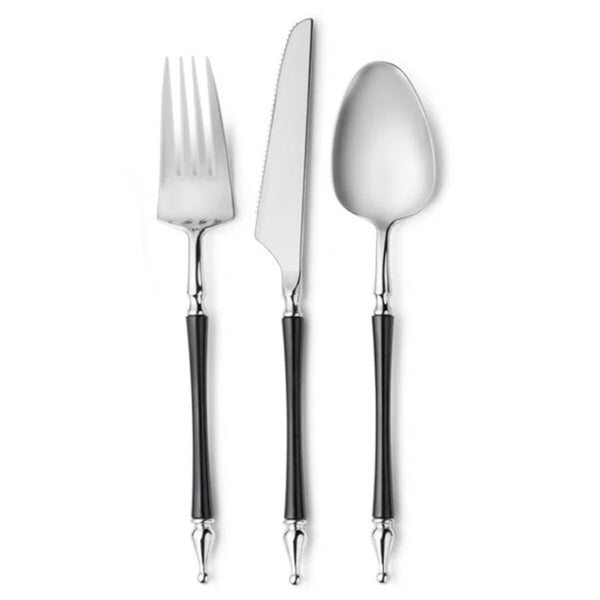 DP373 - Assorted Silverware-24 Pc Black Silver