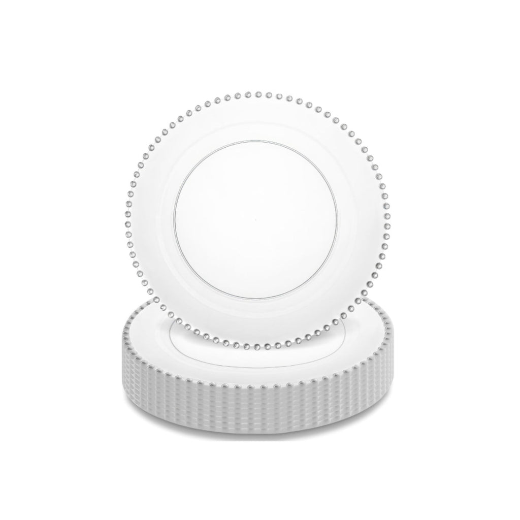 DP377 - Silver Beaded Plate 7 In-40 Pc Set