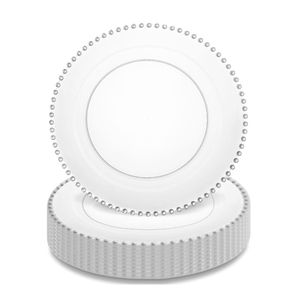 DP378 - Silver Beaded Plate-40pc Set-10in