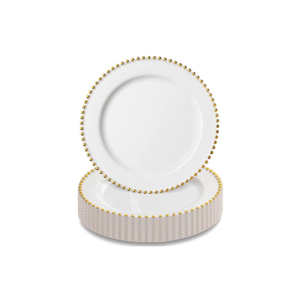 DP381 - Gold Beaded Plate-40pc Set-7in