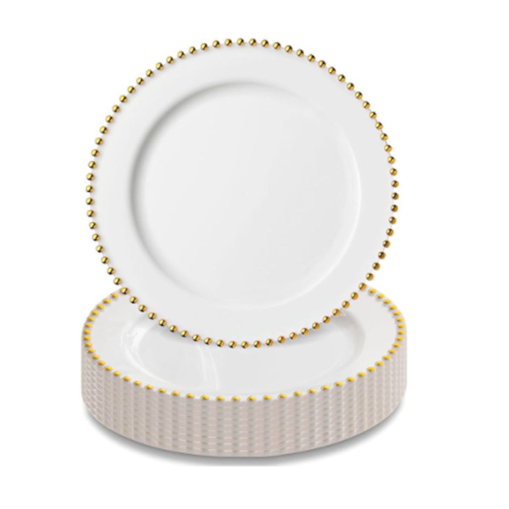 DP385 - Gold Beaded Plate-40pc Set-10in