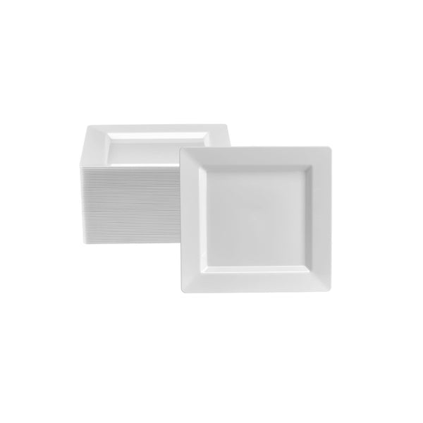 DP5218 - White Square Plate-12pk-6.5in