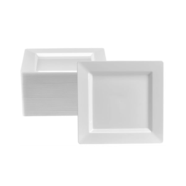 DP5219 - White Square Plate-12pk-8in