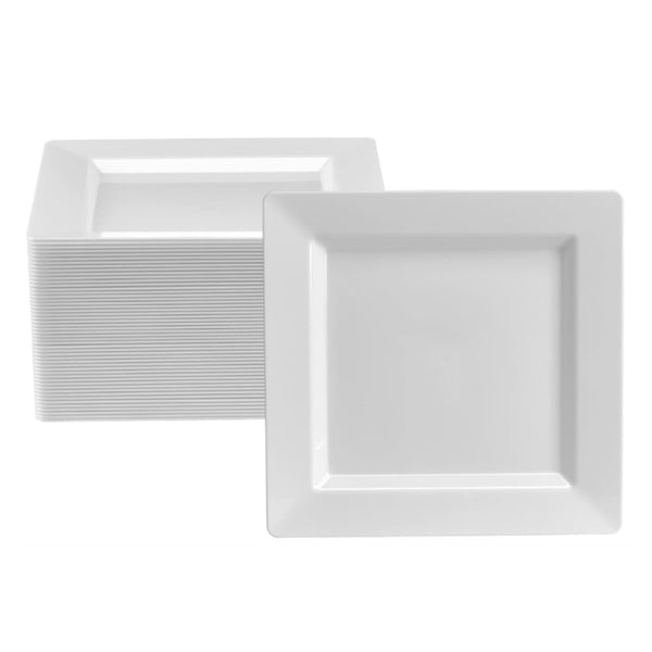 DP5220 - White Square Plate-12pk-9.5in