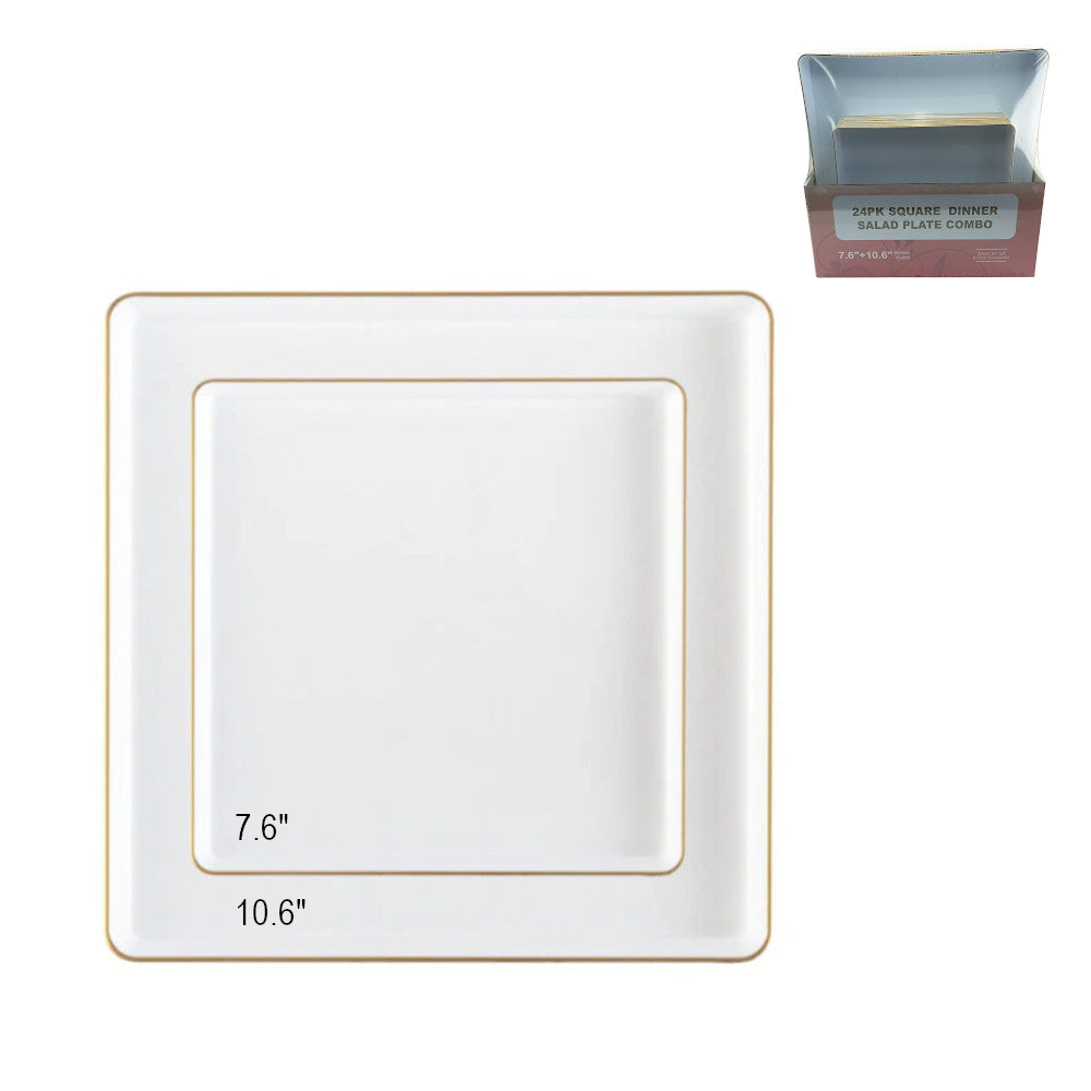 DP523 - Dinner Salad Plate Combo-24Pc Gold
