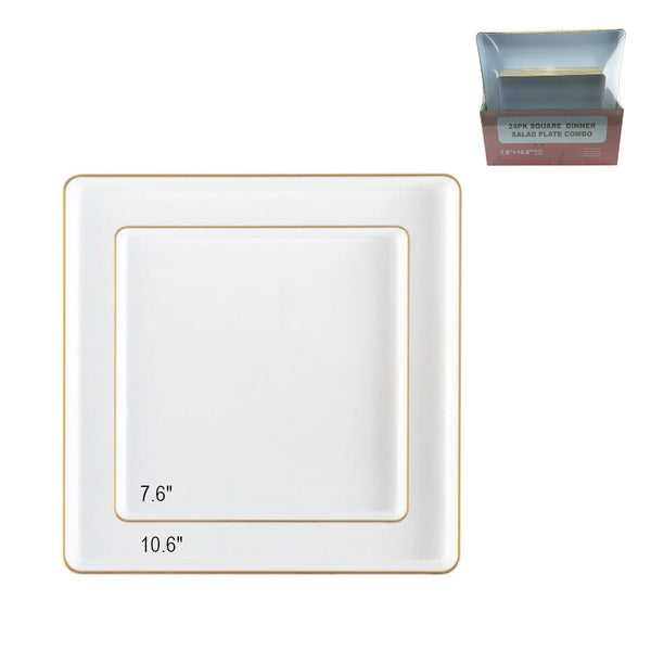 DP523 - Dinner Salad Plate Combo-24Pc Gold