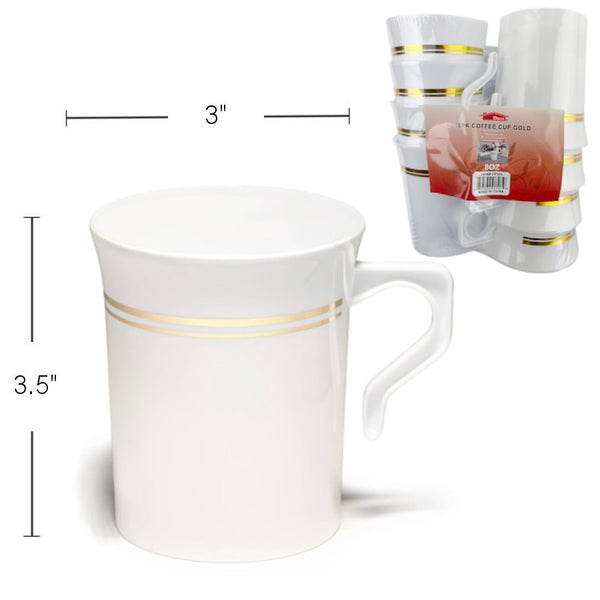 DP525 - Coffee Cup- 8 Pc Gold