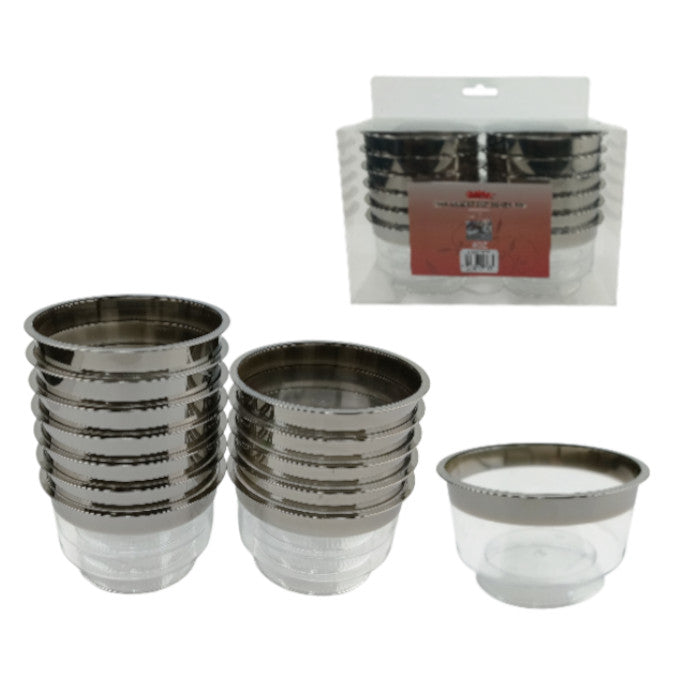 DP533 - Desert Cup 4Oz Silver Rim-12 Pc