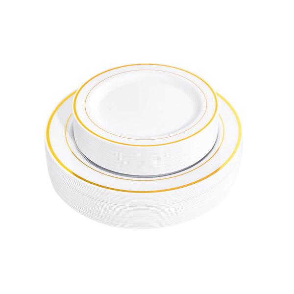 DP5402 - Dinner & Salad Plate Combo-50pk Gold-7.5 & 10.25in