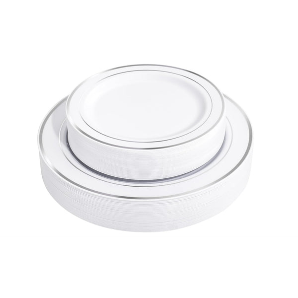 DP5403 - Dinner & Salad Plate Combo-50pk Silver-7.5 & 10.25in