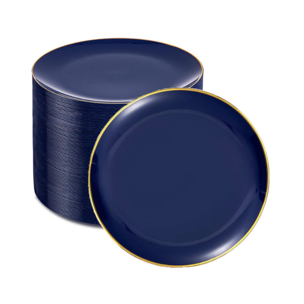 DP5427 - Blue Plate Gold Rim-40pk-7.5in