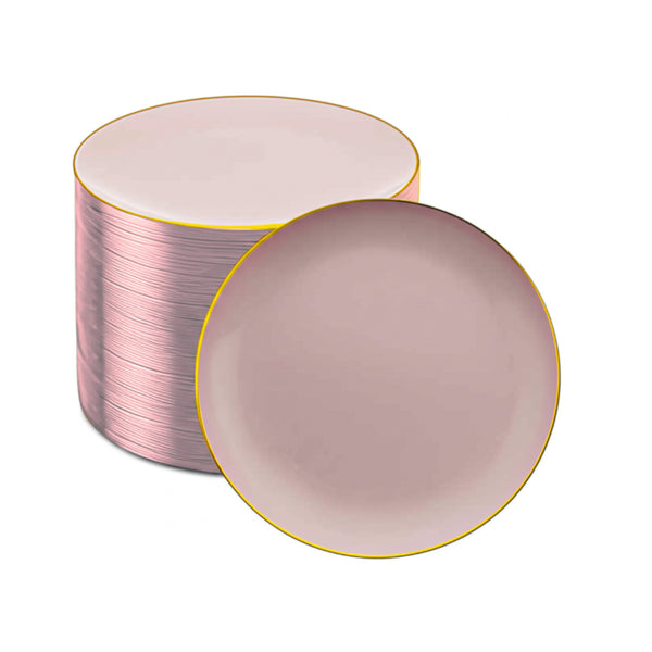 DP5431 - Pink Plate Gold Rim-40pk-7.5in