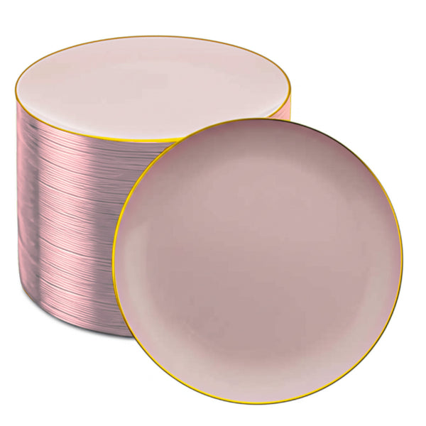 DP5432 - Pink Plate Gold Rim-40pk-10.25in