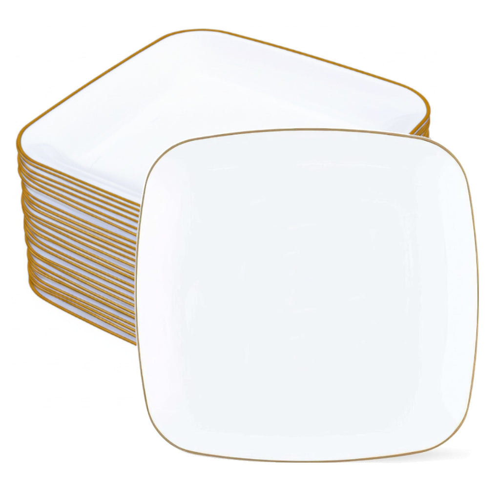 DP5489 - White Deco Square Plate-12pk-10in