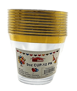DP5511 - Gold Rim Cup 10pk - 9oz