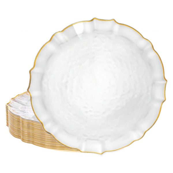 DP5552 - Dinner Plate-40pk-Clear Gold Rim-10.25in