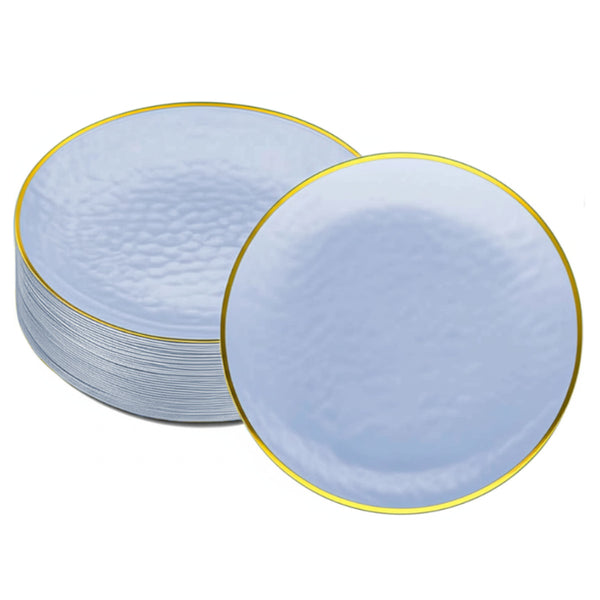 DP5559 - Dinner Plate-40pk-Clear Blue Gold-10in