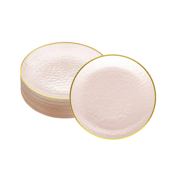 DP5560 - Salad Plate-40pk-Clear Pink Gold-7in