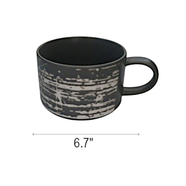 DZ130GR - Cappuccino Cup-9 Oz Drizzle Grey