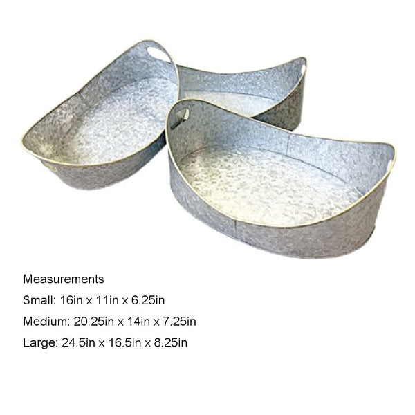 EN15427 - Galvanized Tub Tray-3 Pc Set