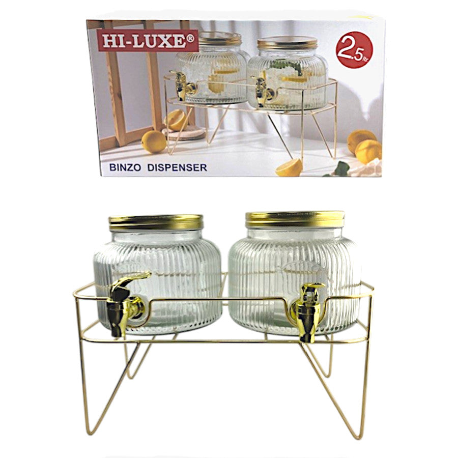 GD546 - Double Glass Dispenser W-Stand 2.5 Liter