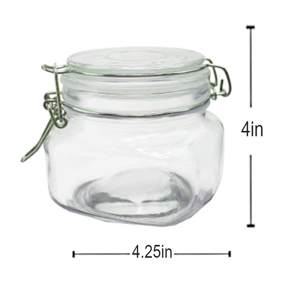 GJ466 - Glass Jar With Latch-550 Ml