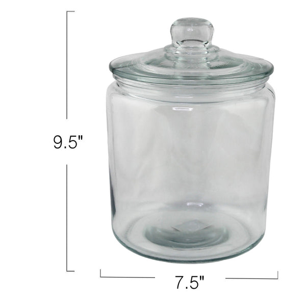 GJ5479 - Glass Jar W-Glass Lid-3.7 Liter