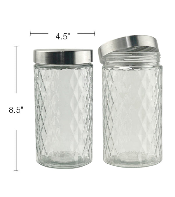 GJ550 - Glass Jar With Stainless Steel Top 1500Ml