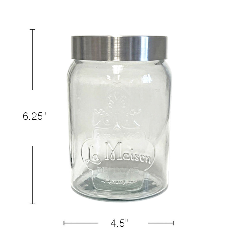 GJ551 - Glass Jar- 1150 Ml--39Oz. With Metal Lid