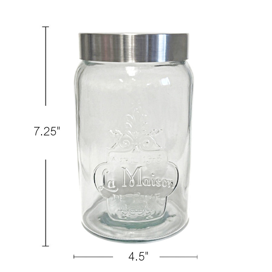 GJ552 - Glass Jar-1300 Ml-44Oz. With Metal Lid