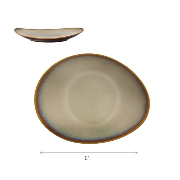 L6756342 - Oval Coupe Plate-9 In Rustic Sama