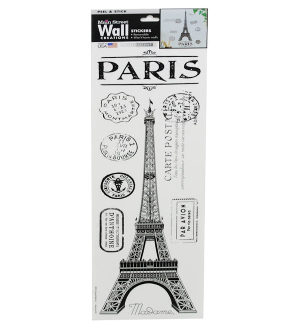 MS351-12 - Paris Wall Decal 4.5"X16"