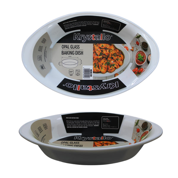 OP5624 - Oval Opal Glass Baking Dish- 11.5 In