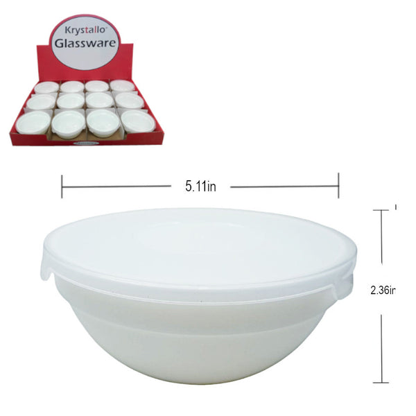 PDQ75 - Opal Glass Bowl With Lid-Pdq 5 In