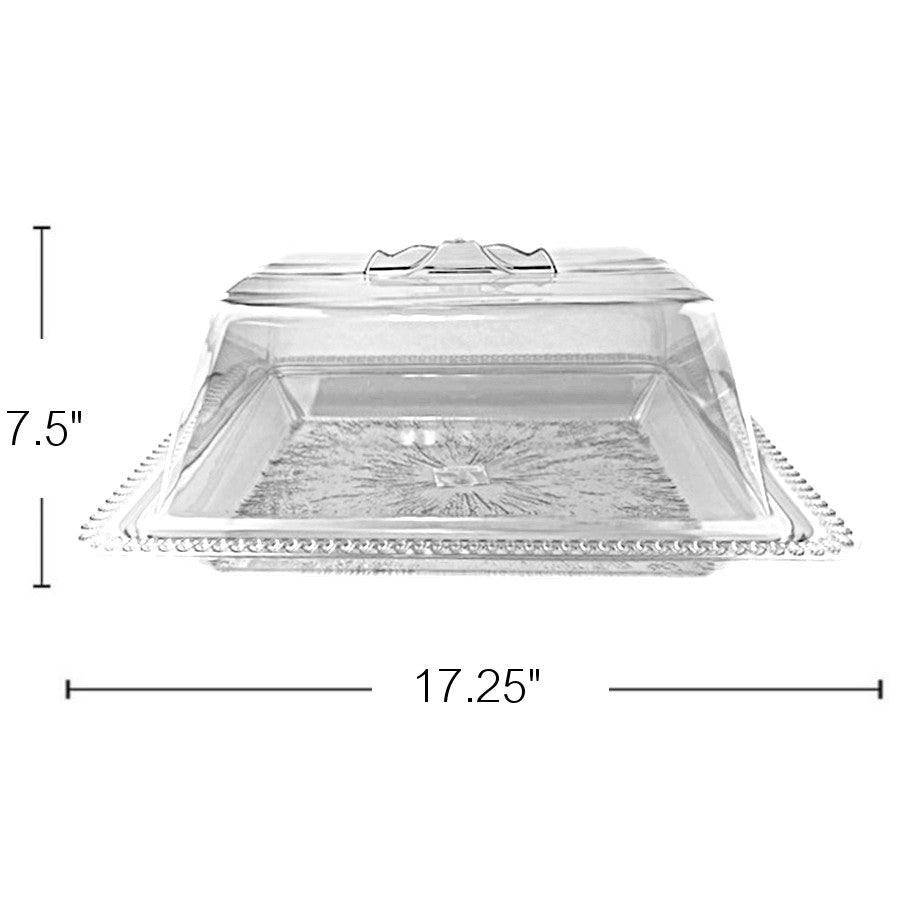 PL317 - Plastic Tray With Cover 17.25X7.5In