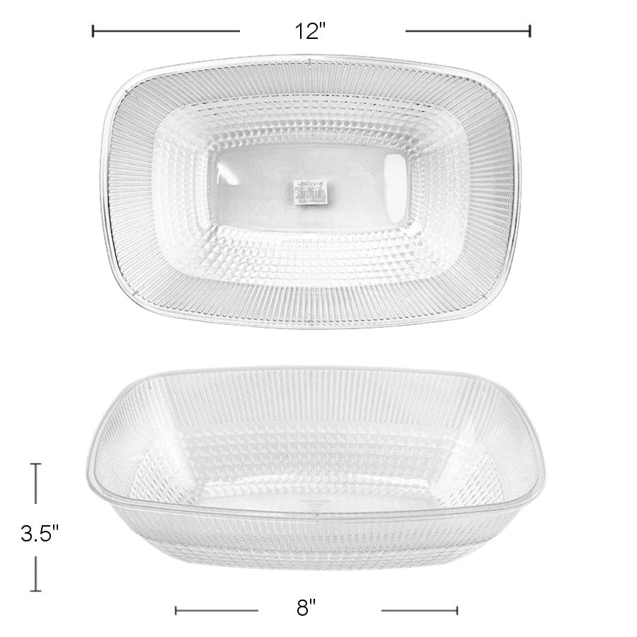 PL495 - Plastic Rectangle Bowl- 30X22Cm
