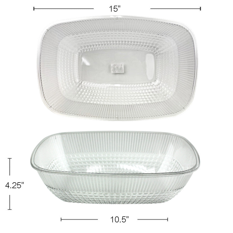 PL500 - Plastic Rectangle Bowl-38X25Cm