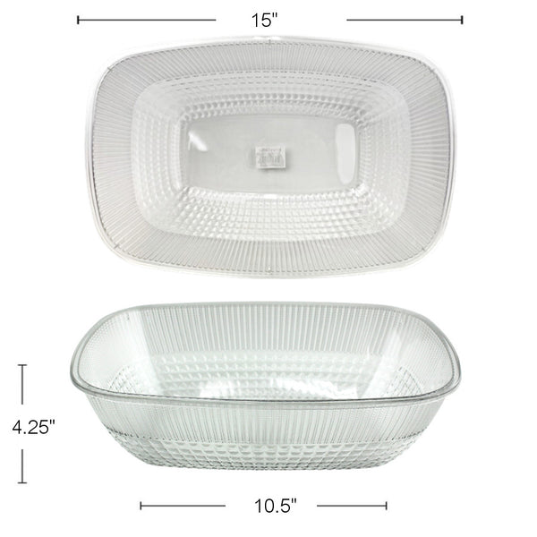 PL500 - Plastic Rectangle Bowl-38X25Cm